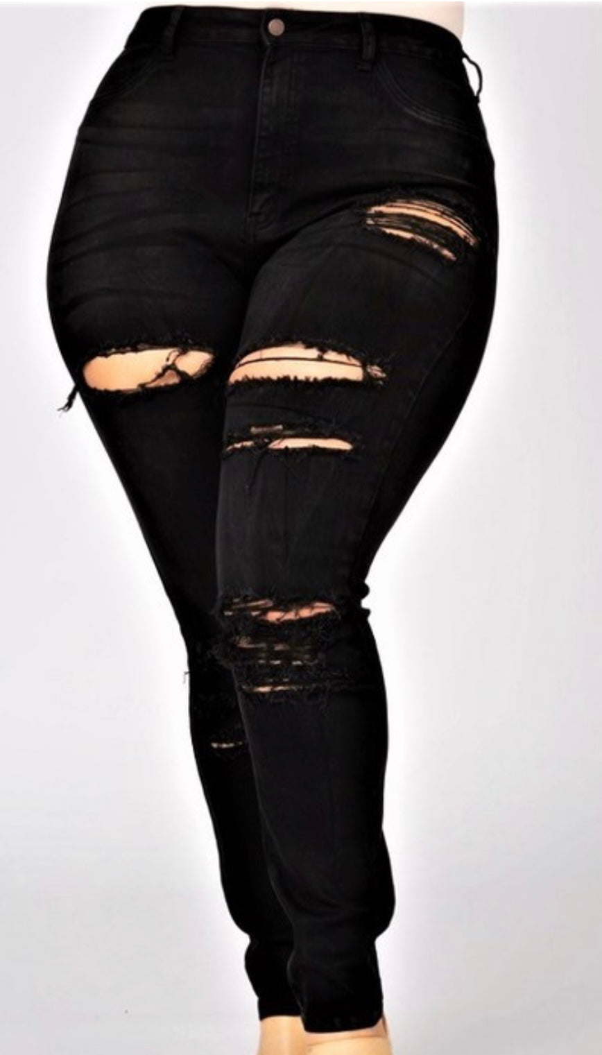 Slightly Distressed Jeans+ (Plus)