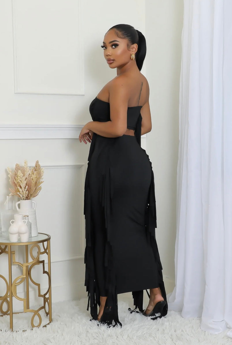 Fringe Skirt Set