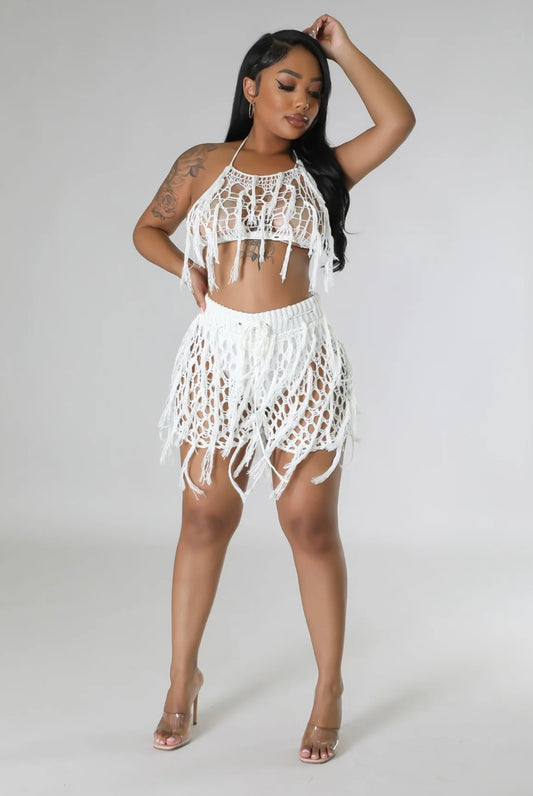2pc Crochet Short Set