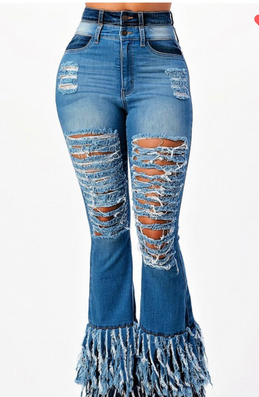 Get Fringed Jeans