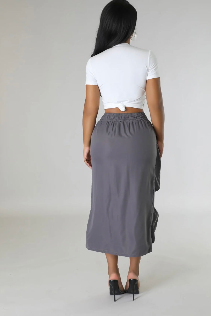 Cargo Skirt (Grey)