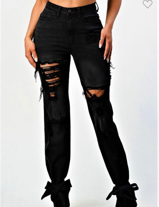 Ankle Tied Jeans