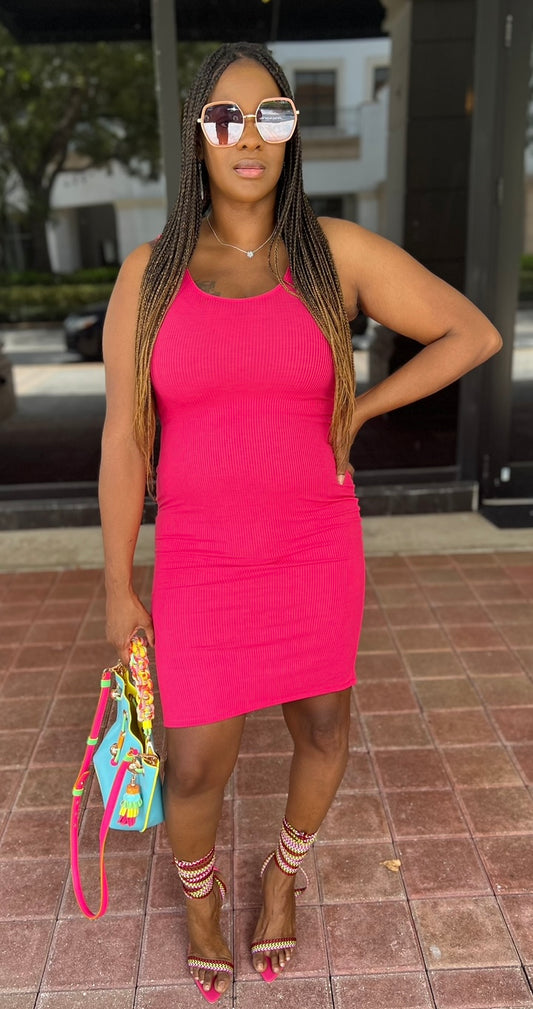 Kelly Dress(Fuchsia)
