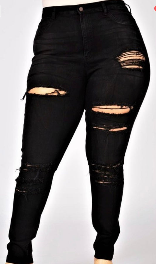 Slightly Distressed Jeans+ (Plus)